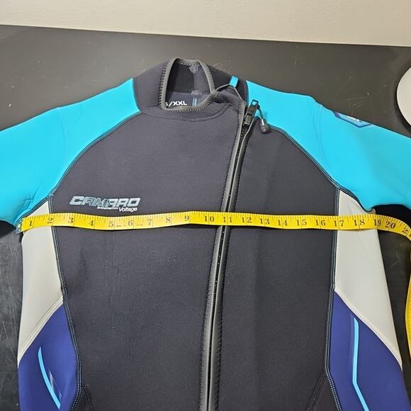 Camaro NWOT Mens XXL Evostretch Voltage Wetsuit Shortie Black Blue Sz 56/XXL - Picture 13 of 16